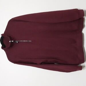 Charles river sweatshirt pullover men XL quarter zip burgendy comfy outdoor cozy